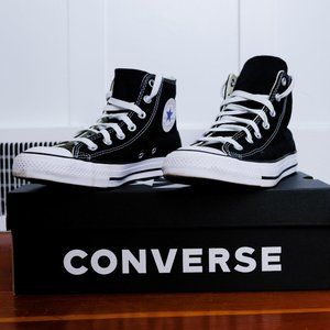 Converse Chuck Taylor All Star Classic, Black High Top WIDE, Men 6 Women 8